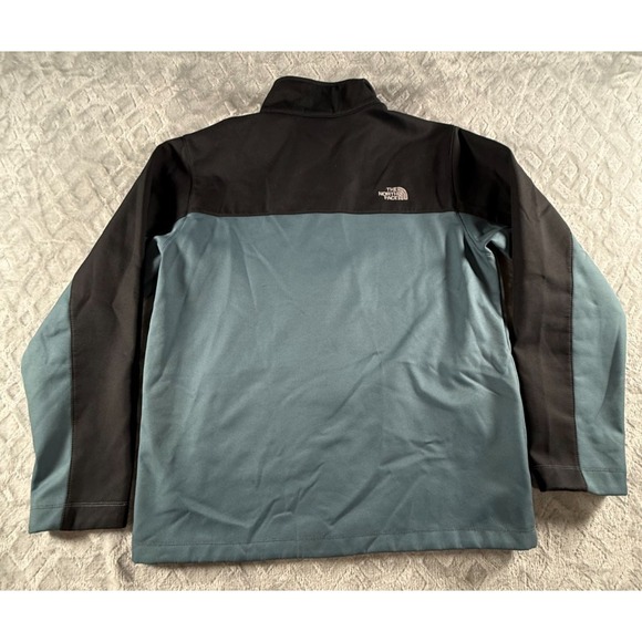 Boys North Face Soft Shell Jacket Size XL (18-20) Black Grayish Blue - Picture 16 of 16